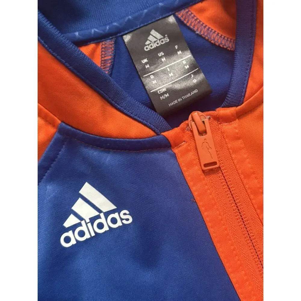 Rare 2013 Men's New York Knicks Adidas On Court Warm Up Performance Jacket Sz M